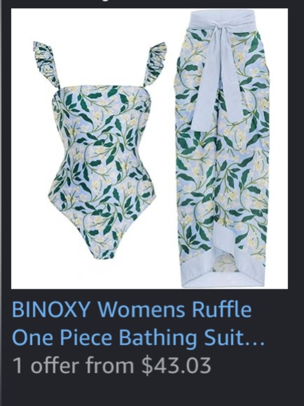 NWT- Floral Ruffle Matching Wrap - Picture 11 of 11